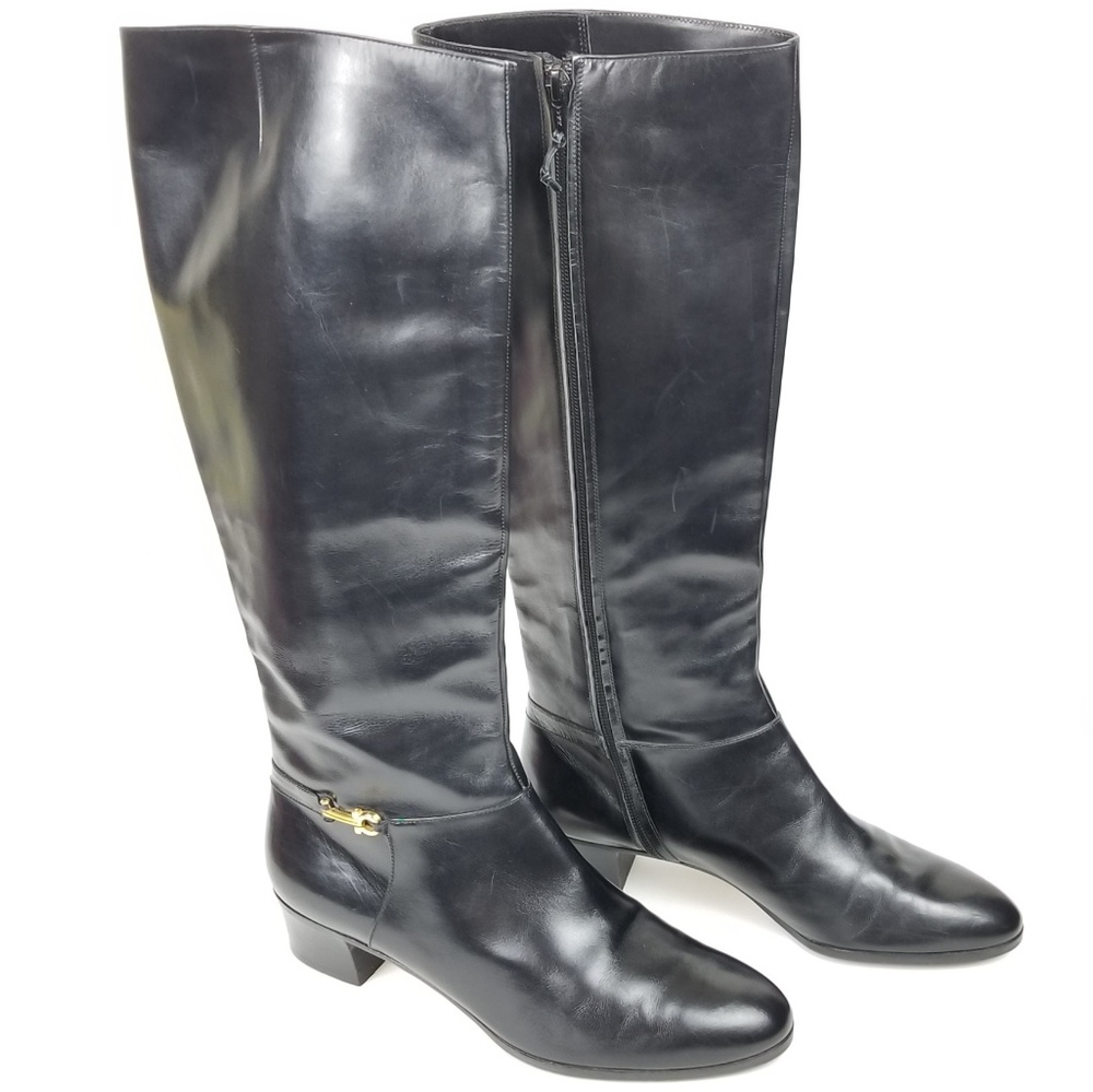 Salvatore Ferragamo Riding Boots Nero Nappa Calf 8